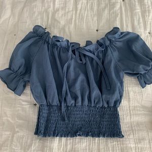 Off the shoulder crop top
